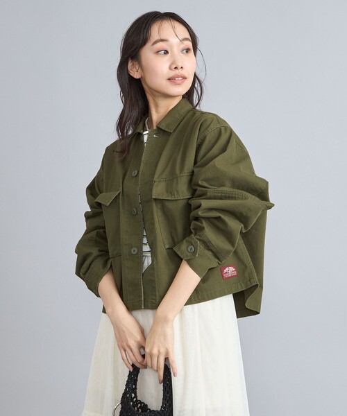coen（コーエン）の「KhakiJungle別注ファティーグジャケット（ミリタリージャケット・レディース・ベージュ/オリーブ・M/L）」の4枚目の写真
