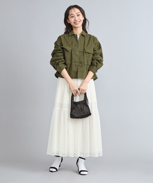 coen（コーエン）の「KhakiJungle別注ファティーグジャケット（ミリタリージャケット・レディース・ベージュ/オリーブ・M/L）」の8枚目の写真