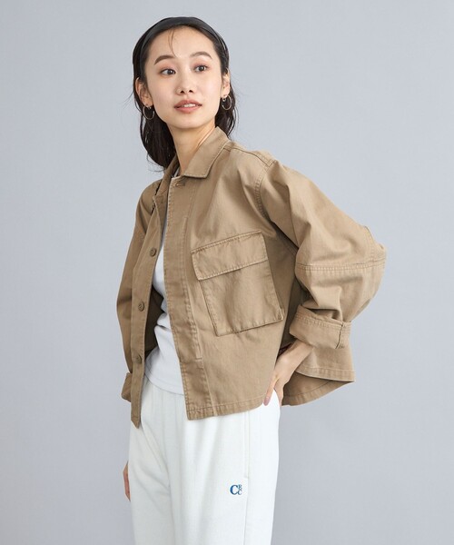 coen（コーエン）の「KhakiJungle別注ファティーグジャケット（ミリタリージャケット・レディース・ベージュ/オリーブ・M/L）」の14枚目の写真