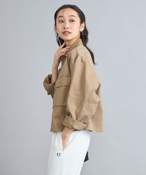 coen（コーエン）の「KhakiJungle別注ファティーグジャケット（ミリタリージャケット・レディース・ベージュ/オリーブ・M/L）」の15枚目の写真