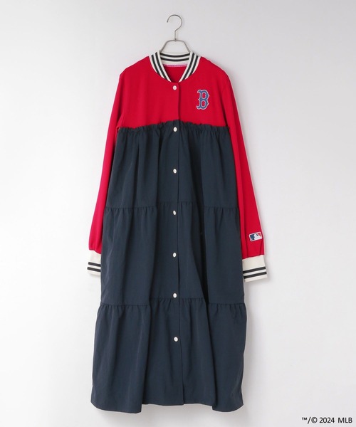 LOWRYS FARM(ローリーズファーム)の「MLB/スタジャンコンビワンピース 105480(ワンピース・レディース・アイボリー/グリーン/レッド/ネイビー・FREE)」の18枚目の写真