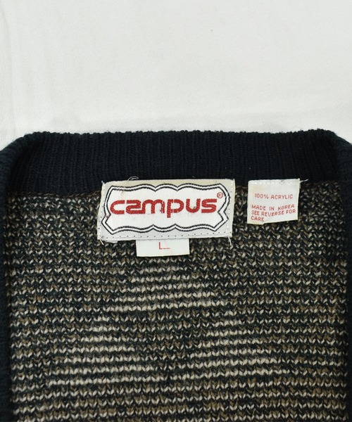 VINTAGE(ヴィンテージ)の「【ヴィンテージ古着】80's Campus 幾何学模様 総柄 デザインニットカーディガン(カーディガン/ボレロ・メンズ・その他・LARGE)」の3枚目の写真