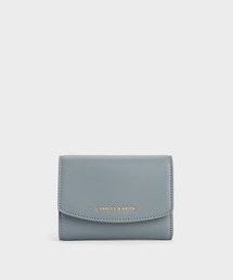 CHARLES & KEITH 三つ折り財布 ライトブルー CHARLES & KEITH｜チャールズ＆キース（レディース）の財布（ブルー