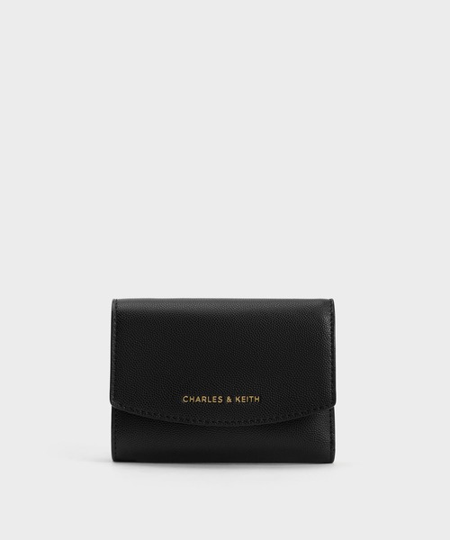 CHARLES & KEITH◆フロントフラップ ジップ ミニウォレット カーブ フロントフラップウォレット（財布）｜CHARLES & KEITH