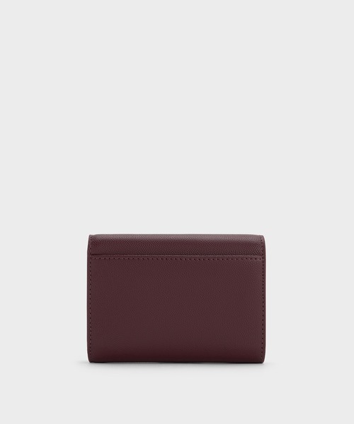 CHARLES & KEITH◆カーブフロント フラップ ウォレット◆送料込 CHARLES & KEITH カーブ フロントフラップウォレット 【再入荷