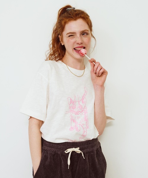 CAT SLAB S/S TEE（Tシャツ/カットソー）｜Mark Gonzales（マーク・ゴンザレス）