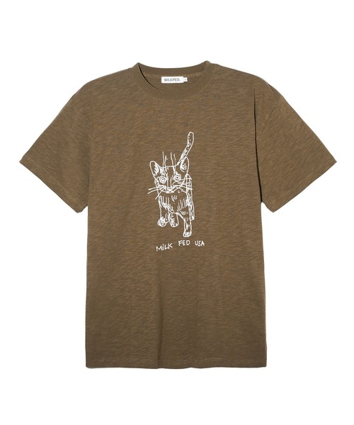 Mark Gonzales（マーク・ゴンザレス）の「CAT SLAB S/S TEE（Tシャツ/カットソー・レディース・ネイビー/ホワイト/ブラウン・M/L）」の16枚目の写真