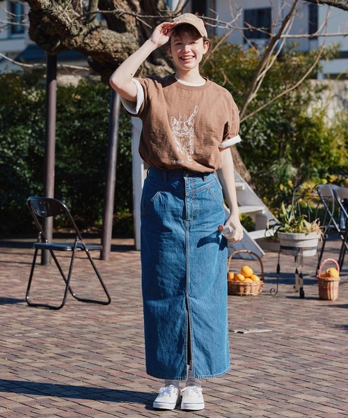 Mark Gonzales（マーク・ゴンザレス）の「CAT SLAB S/S TEE（Tシャツ/カットソー・レディース・ネイビー/ホワイト/ブラウン・M/L）」の22枚目の写真