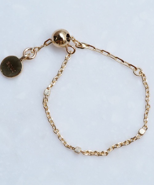 sowi（ソーイ）の「K10　シンプルチェーンコレクション　リング　8・9・10（リング・レディース・ゴールド/ゴールド系その他2/ゴールド系その他3・ﾌﾘ-）」の7枚目の写真