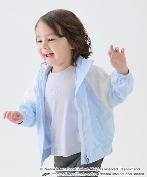 petit main(プティマイン)の「【Reebok】切替ナイロンジャケット(ナイロンジャケット・キッズ・ネイビー/ライトピンク/ライトブルー・90cm/100cm/110cm/120cm/130cm/140cm)」の5枚目の写真