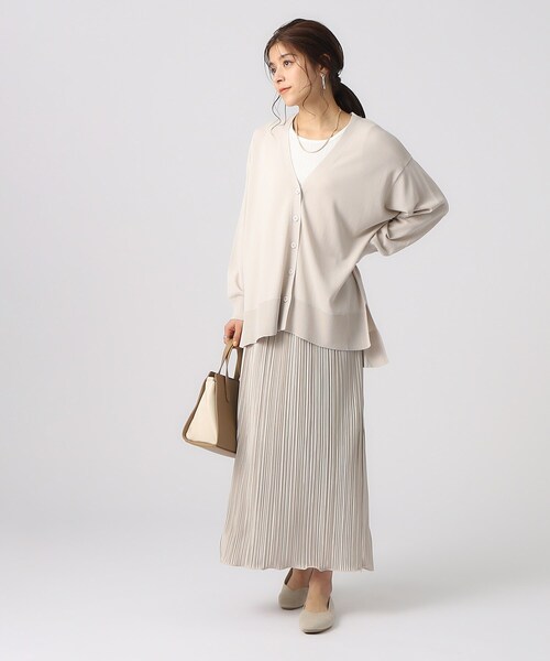 SHOO・LA・RUE（シューラルー）の「◆【洗える/体型カバー/UV】ゆるポンチョ風カーディガン（カーディガン/ボレロ・レディース・ナチュラル/グリーン系/ブラック/イエロー系その他・00）」の19枚目の写真