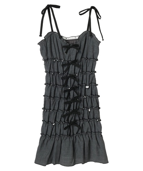 DURAS（デュラス）の「Ribboned dress（ワンピース・レディース・ホワイト/グレー/ベージュ・FREE）」の8枚目の写真