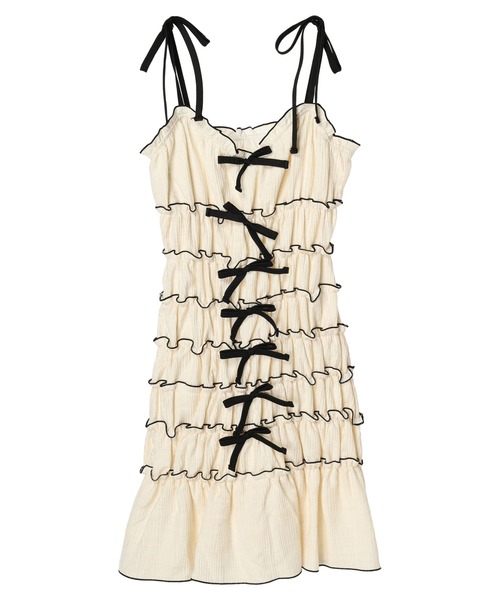 DURAS（デュラス）の「Ribboned dress（ワンピース・レディース・ホワイト/グレー/ベージュ・FREE）」の13枚目の写真