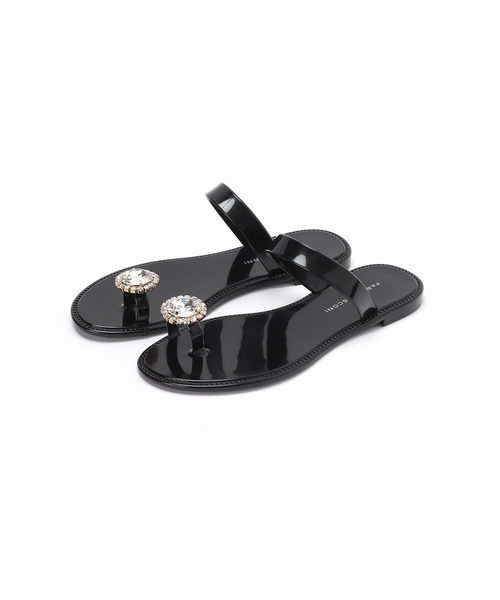 IENA(イエナ)の「FABIO RUSCONI/ファビオルスコーニ 別注 フラワービジュー PVCサンダル(サンダル・レディース・ブラック・36/38/37)」の16枚目の写真