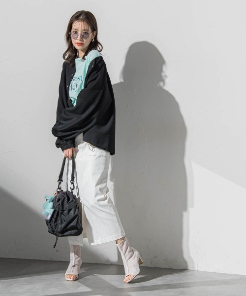 VICKY(ビッキー)の「【ストレスフリーな履き心地】ハイテンションスカート《手洗い可能》(スカート・レディース・ホワイト/ダークネイビー/イエロー/ブラック・M)」の21枚目の写真