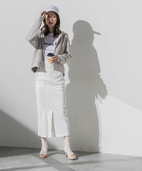 VICKY(ビッキー)の「【ストレスフリーな履き心地】ハイテンションスカート《手洗い可能》(スカート・レディース・ホワイト/ダークネイビー/イエロー/ブラック・M)」の22枚目の写真