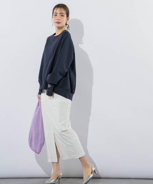 VICKY(ビッキー)の「【ストレスフリーな履き心地】ハイテンションスカート《手洗い可能》(スカート・レディース・ホワイト/ダークネイビー/イエロー/ブラック・M)」の12枚目の写真