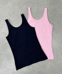 リブタンクトップ