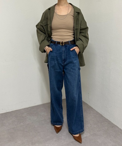 SHENERY（シーナリー）の「リブタンクトップ（タンクトップ・レディース・ブラック/オフホワイト/グレー/ピンク/モカ/ネイビー・FREE）」の8枚目の写真