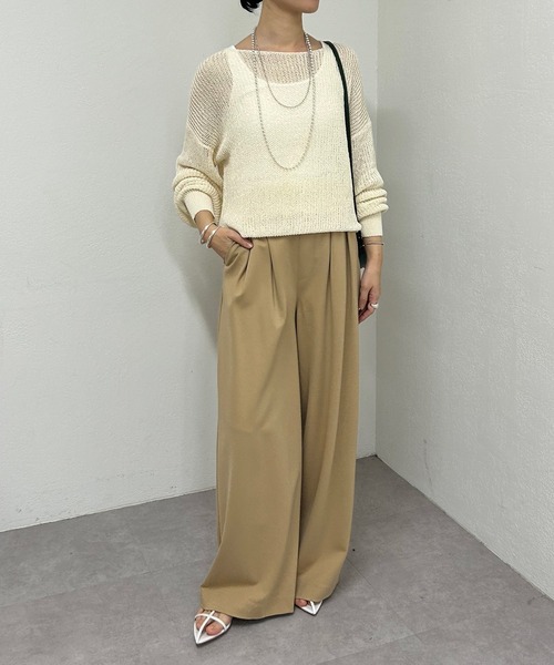 SHENERY（シーナリー）の「リブタンクトップ（タンクトップ・レディース・ブラック/オフホワイト/グレー/ピンク/モカ/ネイビー・FREE）」の16枚目の写真