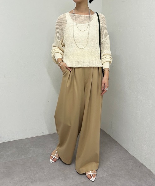 SHENERY（シーナリー）の「リブタンクトップ（タンクトップ・レディース・ブラック/オフホワイト/グレー/ピンク/モカ/ネイビー・FREE）」の17枚目の写真