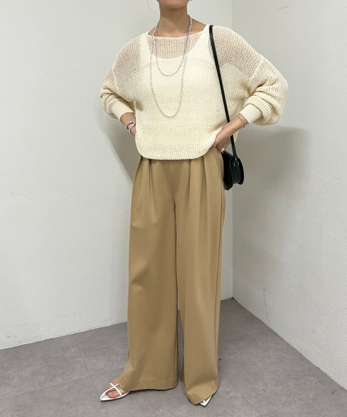 SHENERY（シーナリー）の「リブタンクトップ（タンクトップ・レディース・ブラック/オフホワイト/グレー/ピンク/モカ/ネイビー・FREE）」の18枚目の写真