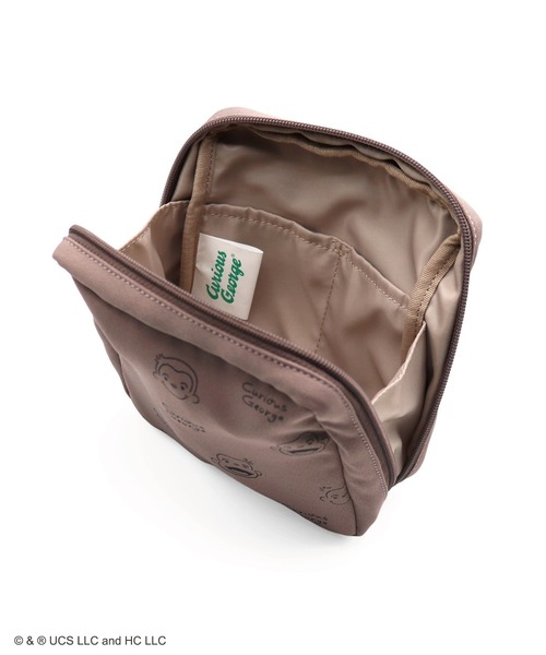 ACCOMMODE（アコモデ）の「【365Curious 】おさるのジョージ　パターンスクエアポーチ（ポーチ・レディース・アイボリー/ベージュ・FREE）」の10枚目の写真