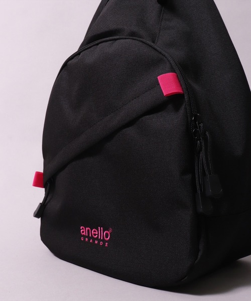 anello（アネロ）の「(LF)【anello】15L 大容量 クロス ボディバッグ（ボディバッグ/ウエストポーチ・レディース・ブラック/ブラック×ピンク/ブラック×ベージュ・ONE SIZE）」の12枚目の写真