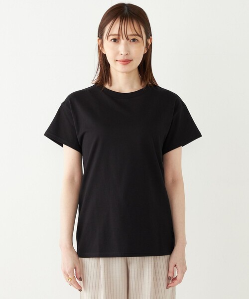 SHIPS Colors(シップス カラーズ)の「SHIPS Colors:天竺 ショートスリーブ ベーシック TEE◇(Tシャツ/カットソー・レディース・ブラック/オフホワイト/ライトグリーン/ラベンダー・ONE SIZE)」の16枚目の写真