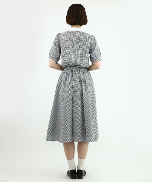 F i.n.t（フィント）の「サッカーギンガムフレアースカート/fint（スカート・レディース・ブラック×ホワイト/ホワイト×ブルー・FREE）」の10枚目の写真