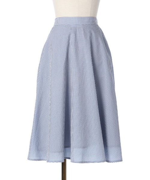 F i.n.t（フィント）の「サッカーギンガムフレアースカート/fint（スカート・レディース・ブラック×ホワイト/ホワイト×ブルー・FREE）」の12枚目の写真
