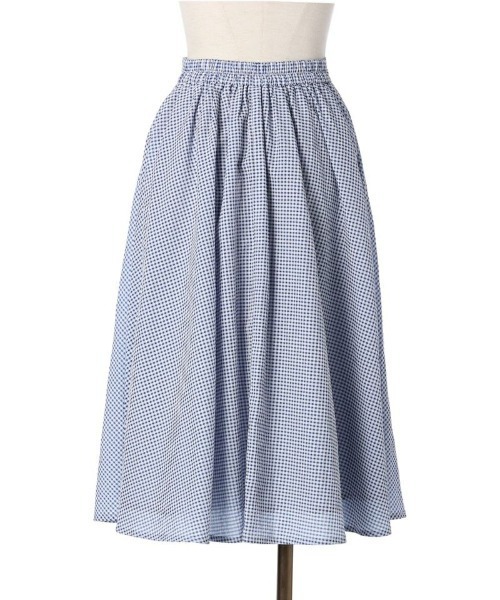 F i.n.t（フィント）の「サッカーギンガムフレアースカート/fint（スカート・レディース・ブラック×ホワイト/ホワイト×ブルー・FREE）」の14枚目の写真