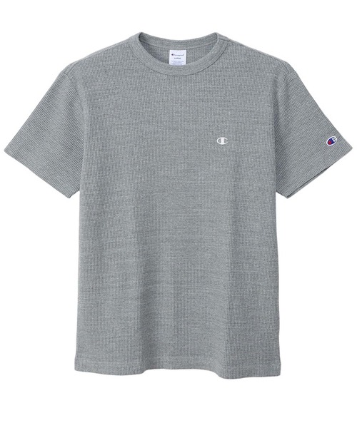 Champion(チャンピオン)の「ワンポイントロゴワッフルSHORT SLEEVE T-SHIRT(Tシャツ/カットソー・メンズ・ブラック/グレー/ネイビー/ホワイト・M/L/XL)」の3枚目の写真