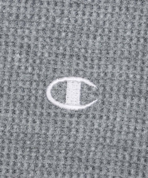 Champion(チャンピオン)の「ワンポイントロゴワッフルSHORT SLEEVE T-SHIRT(Tシャツ/カットソー・メンズ・ブラック/グレー/ネイビー/ホワイト・M/L/XL)」の7枚目の写真