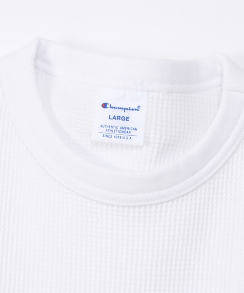 Champion(チャンピオン)の「ワンポイントロゴワッフルSHORT SLEEVE T-SHIRT(Tシャツ/カットソー・メンズ・ブラック/グレー/ネイビー/ホワイト・M/L/XL)」の9枚目の写真