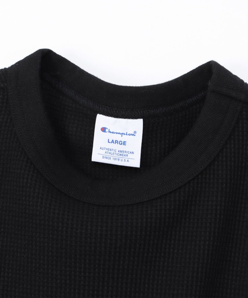 Champion(チャンピオン)の「ワンポイントロゴワッフルSHORT SLEEVE T-SHIRT(Tシャツ/カットソー・メンズ・ブラック/グレー/ネイビー/ホワイト・M/L/XL)」の12枚目の写真