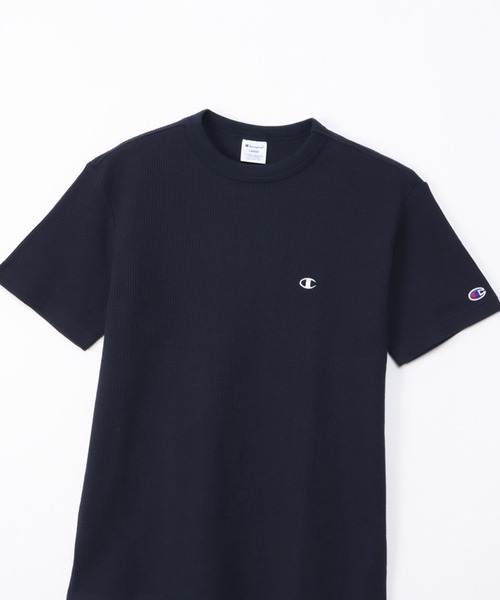 Champion(チャンピオン)の「ワンポイントロゴワッフルSHORT SLEEVE T-SHIRT(Tシャツ/カットソー・メンズ・ブラック/グレー/ネイビー/ホワイト・M/L/XL)」の14枚目の写真