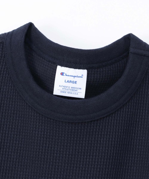 Champion(チャンピオン)の「ワンポイントロゴワッフルSHORT SLEEVE T-SHIRT(Tシャツ/カットソー・メンズ・ブラック/グレー/ネイビー/ホワイト・M/L/XL)」の15枚目の写真