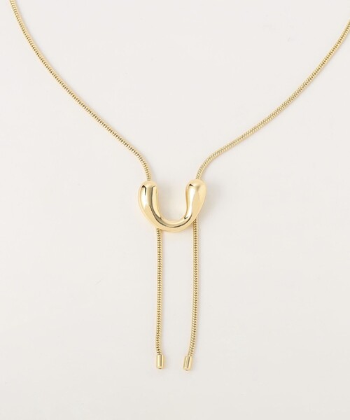 BEAUTY&YOUTH UNITED ARROWS（ビューティーアンドユースユナイテッドアローズ）の「メタル ヘンケイ Uモチーフ タイ ネックレス（ネックレス・レディース・シルバー/ゴールド・FREE）」の6枚目の写真