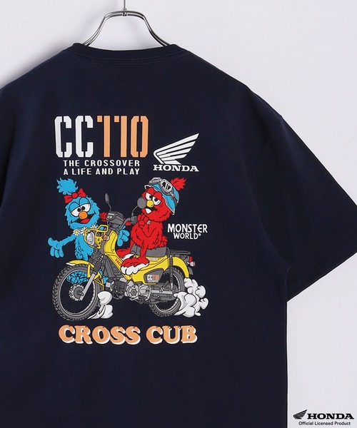 Honda × MONSTER WORLD 半袖 クルーTシャツ ワンポイント