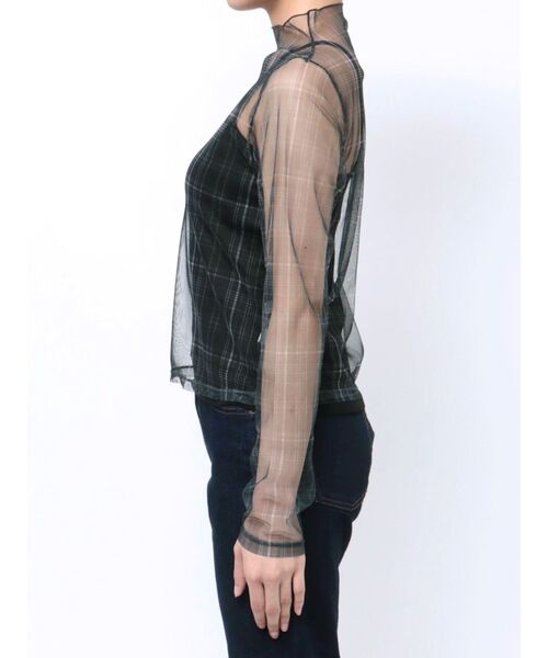 MERCURYDUO（マーキュリーデュオ）の「シアープリントカットソー（Tシャツ/カットソー・レディース・ベージュ/ブラック・FREE）」の11枚目の写真