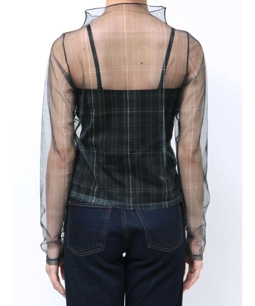 MERCURYDUO（マーキュリーデュオ）の「シアープリントカットソー（Tシャツ/カットソー・レディース・ベージュ/ブラック・FREE）」の12枚目の写真