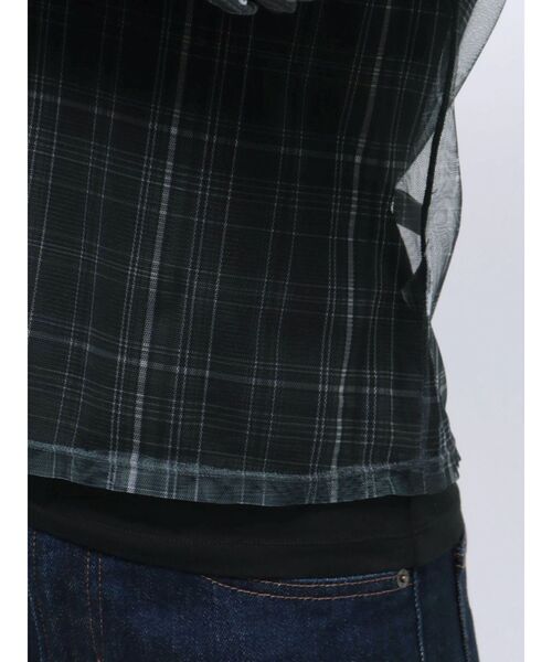 MERCURYDUO（マーキュリーデュオ）の「シアープリントカットソー（Tシャツ/カットソー・レディース・ベージュ/ブラック・FREE）」の15枚目の写真