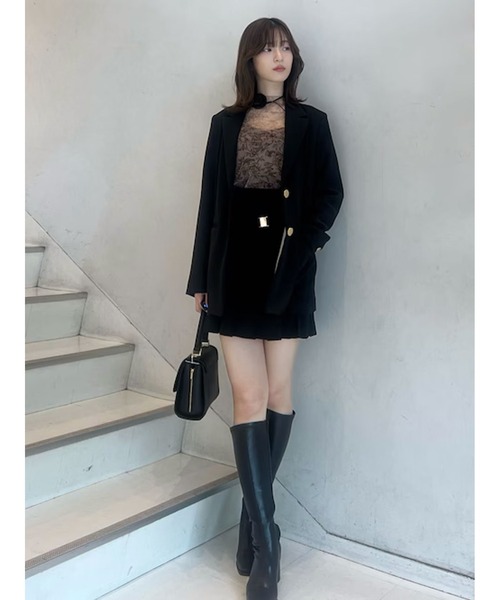 MERCURYDUO（マーキュリーデュオ）の「シアープリントカットソー（Tシャツ/カットソー・レディース・ベージュ/ブラック・FREE）」の20枚目の写真