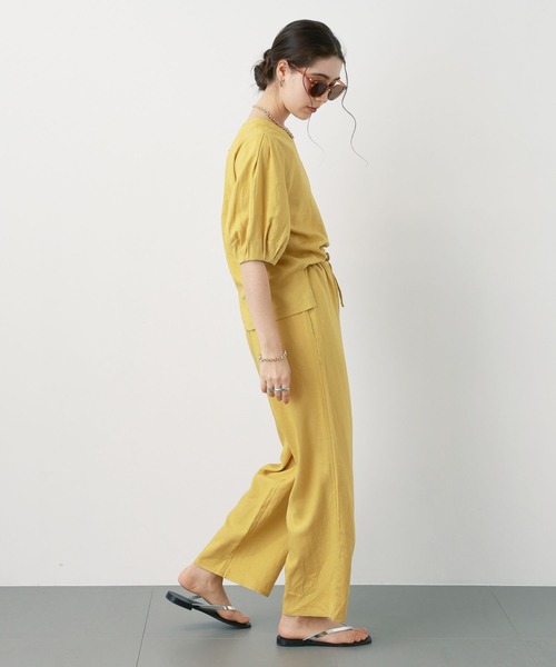 saloon（サルーン）の「SALOON(サルーン)/レーヨンリネンリラックスパンツ【手洗い可】（その他パンツ・レディース・ブルー/アイボリー/ブラック/イエロー・FREE）」の17枚目の写真