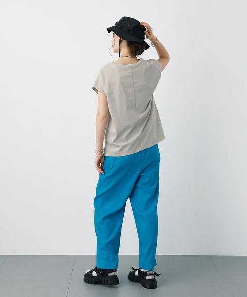 saloon（サルーン）の「SALOON(サルーン)/レーヨンリネンリラックスパンツ【手洗い可】（その他パンツ・レディース・ブルー/アイボリー/ブラック/イエロー・FREE）」の21枚目の写真