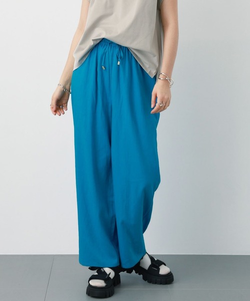 saloon（サルーン）の「SALOON(サルーン)/レーヨンリネンリラックスパンツ【手洗い可】（その他パンツ・レディース・ブルー/アイボリー/ブラック/イエロー・FREE）」の19枚目の写真