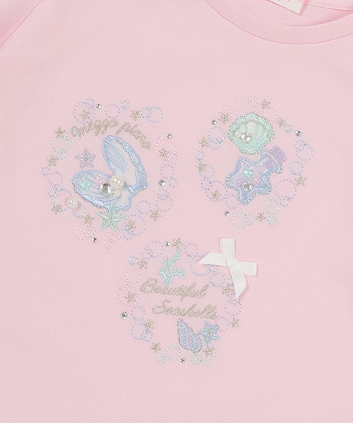 セール】シェル 袖リボン2wayTシャツ（Tシャツ/カットソー