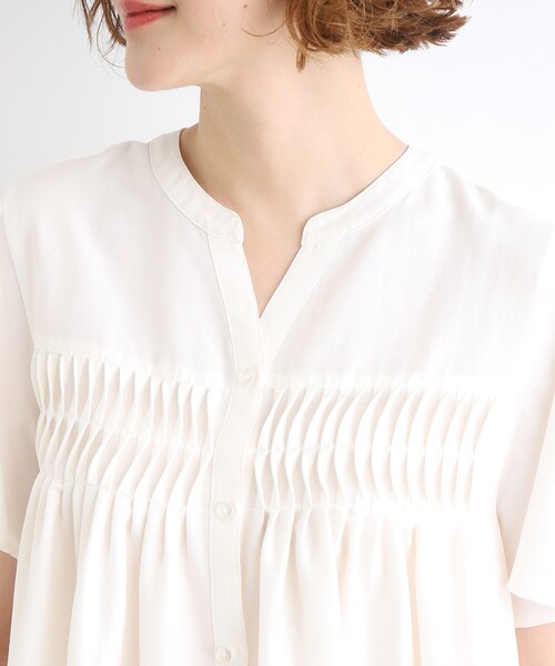 grove（グローブ）の「◆ねじりタックフレアーブラウス（シャツ/ブラウス・レディース・オレンジ/オフホワイト/ブラック・02/03/01/04/05）」の20枚目の写真