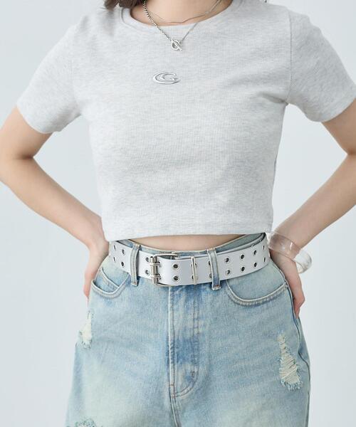 INGNI（イング）の「アイレットベルト／Ａ（ベルト・レディース・クリア/シルバー/ブラック/ホワイト・ONE SIZE）」の4枚目の写真